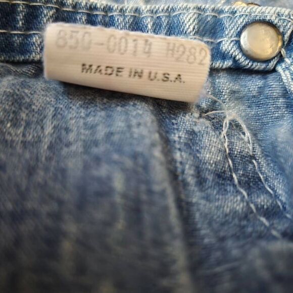 Vintage OshKosh Overalls Size 24 Months Vestbak Denim Blue USA - Picture 6 of 7